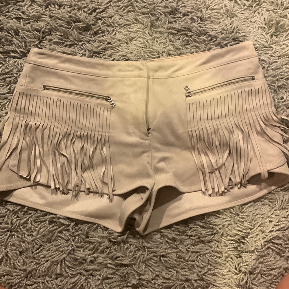 BCBG Maxazria Weston shorts in light stone